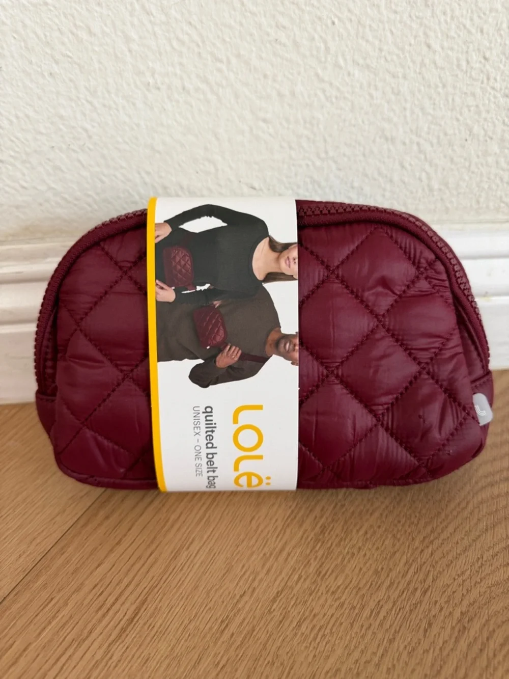 Lolë Quilted Belt Bag - Deep Burgundy unisex